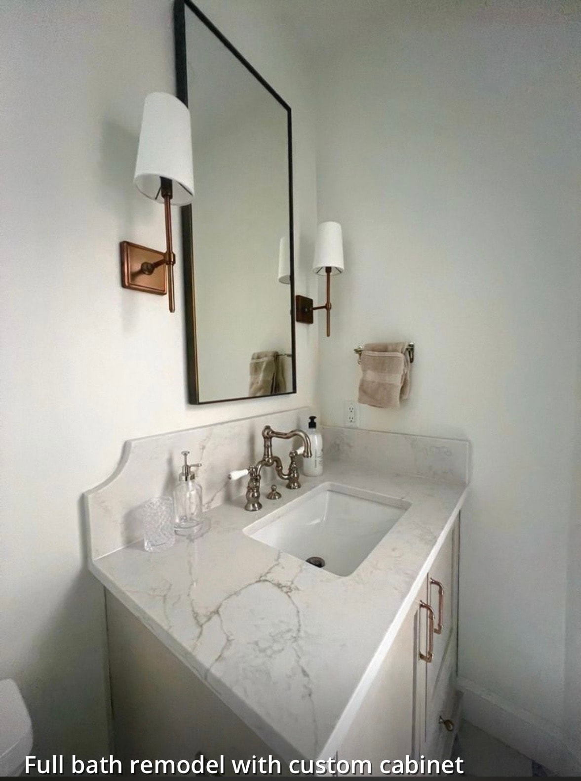 Full Bath Remodel with Custom Cabinet