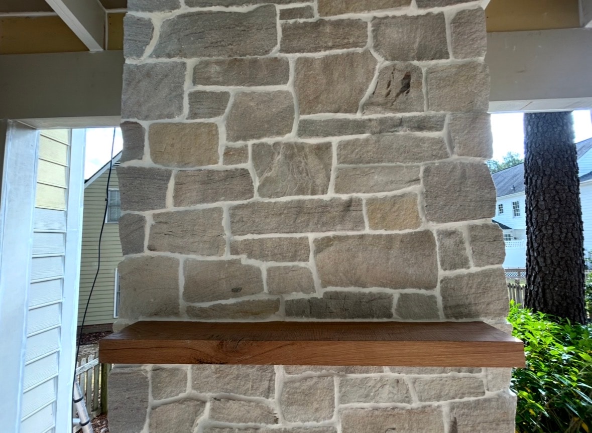 Stone Outdoor Fireplace